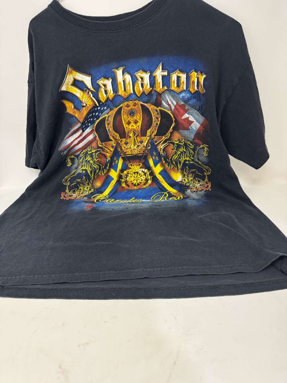 Sabaton band Black Graphic Tee - Swedish empire tour 2012 preowned sz L